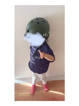 「NEEDLE WORKS（ニードルワークス）のアイテム」を使った、SHeさん（キッズ・90cm）の秋コーディネート