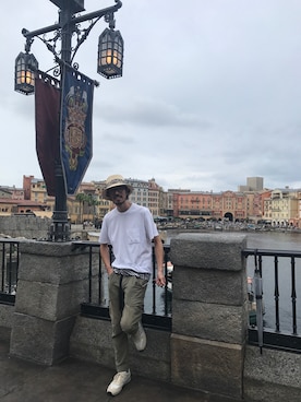 「CLOSED（クローズド）のアイテム（パンツ）」を使った、Fusanori Tsujiさん（メンズ・183cm）の夏コーディネート