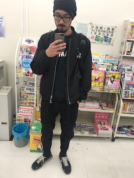 「OAMC（オーエーエムシー）のアイテム（ブルゾン）」を使った、Fusanori Tsujiさん（メンズ・183cm）の秋コーディネート
