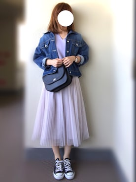 「ラベンダー」｜U.さん（レディース・155cm）の春コーディネート
