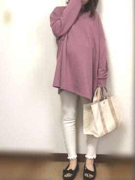 「rps（アールピーエス）のアイテム（スウェット）」を使った、U.さん（レディース・155cm）の冬コーディネート