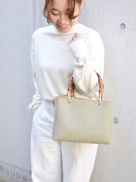 「アイテム（イヤリング）」を使った、mi3mi3さん（レディース・151cm）の冬コーディネート