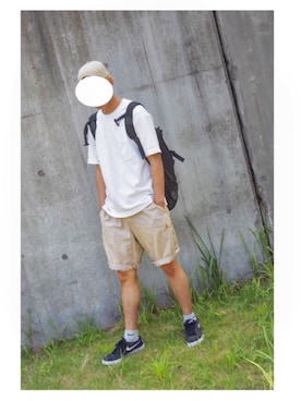 「足元はスポーティーに」｜skater_boyさん（メンズ・182cm）の夏コーディネート