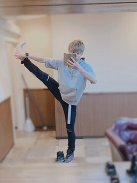 「Y-3（ワイスリー）のアイテム（財布/小物）」を使った、JUNさん（メンズ・173cm）の夏コーディネート