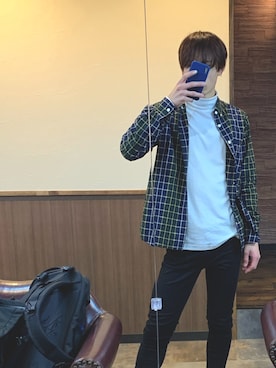 「美容師」｜「アイテム（その他）」を使った、JUNさん（メンズ・173cm）の冬コーディネート