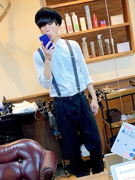 「美容師」｜「アイテム（その他）」を使った、JUNさん（メンズ・173cm）の春コーディネート
