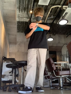 「スケボー」｜「アイテム（その他）」を使った、JUNさん（メンズ・173cm）の秋コーディネート