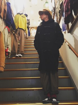 「Original.（オリジナル）のアイテム（パンツ）」を使った、satoshittttttttttさん（メンズ・170cm）の冬コーディネート