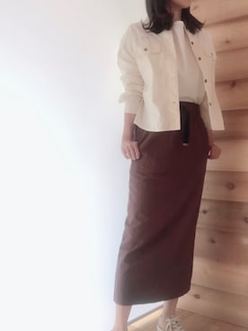 「FIL DE FER（フィルデフェール）のアイテム（スカート）」を使った、16miさん（レディース・168cm）の春コーディネート