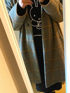 「HARUTA」｜「アイテム（ノーカラージャケット）」を使った、ぴよ美さん（レディース・168cm）の春コーディネート
