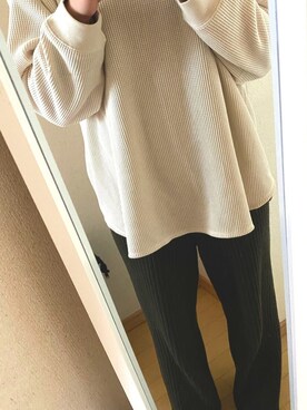 「HARUTA」｜「アイテム（ノーカラージャケット）」を使った、ぴよ美さん（レディース・168cm）の春コーディネート