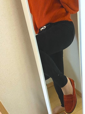「HARUTA」｜「アイテム（ノーカラージャケット）」を使った、ぴよ美さん（レディース・168cm）の春コーディネート