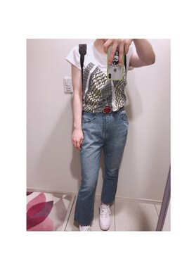 「KBF+（ケービーエフプラス）のアイテム」を使った、myeoniiさん（レディース・164cm）の春コーディネート