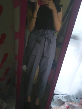 「bye bye（バイバイ）のアイテム（パンツ）」を使った、かほさん（レディース・150cm）の秋コーディネート