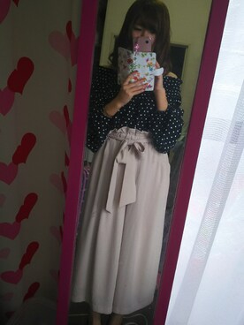 「bye bye（バイバイ）のアイテム（パンツ）」を使った、かほさん（レディース・150cm）の秋コーディネート