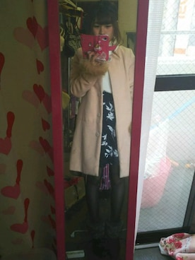 「GRL（グレイル）のアイテム（その他アウター）」を使った、かほさん（レディース・150cm）の冬コーディネート