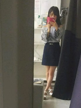 「one way（ワンウェイ）のアイテム（シューズ）」を使った、かほさん（レディース・150cm）の夏コーディネート