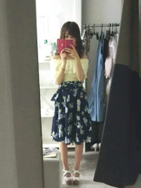 「one way（ワンウェイ）のアイテム（シューズ）」を使った、かほさん（レディース・150cm）の夏コーディネート