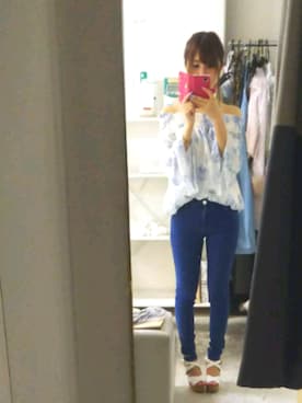 「one way（ワンウェイ）のアイテム（シューズ）」を使った、かほさん（レディース・150cm）の夏コーディネート