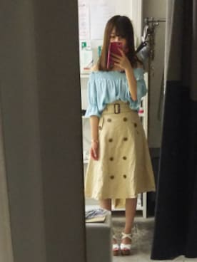 「one way（ワンウェイ）のアイテム（シューズ）」を使った、かほさん（レディース・150cm）の夏コーディネート