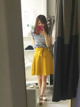 「one way（ワンウェイ）のアイテム（シューズ）」を使った、かほさん（レディース・150cm）の夏コーディネート