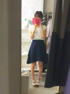 「one way（ワンウェイ）のアイテム（シューズ）」を使った、かほさん（レディース・150cm）の夏コーディネート