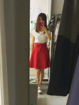 「one way（ワンウェイ）のアイテム（シューズ）」を使った、かほさん（レディース・150cm）の夏コーディネート
