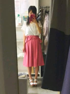「one way（ワンウェイ）のアイテム（シューズ）」を使った、かほさん（レディース・150cm）の夏コーディネート
