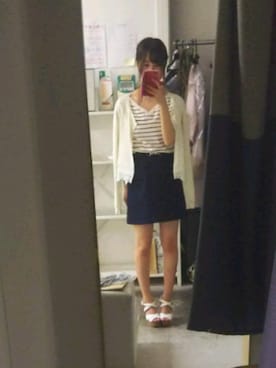 「one way（ワンウェイ）のアイテム（シューズ）」を使った、かほさん（レディース・150cm）の夏コーディネート