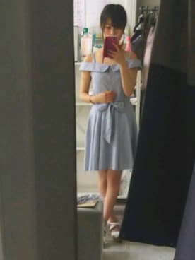 「one way（ワンウェイ）のアイテム（シューズ）」を使った、かほさん（レディース・150cm）の夏コーディネート