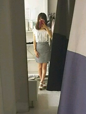 「RD（ルージュ ディアマン）のアイテム」を使った、かほさん（レディース・150cm）の夏コーディネート