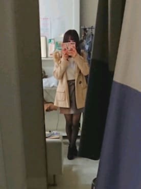 「大人フェミニン」｜「アイテム（ダッフルコート）」を使った、かほさん（レディース・150cm）の秋コーディネート