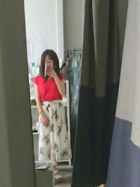 「one way（ワンウェイ）のアイテム（シューズ）」を使った、かほさん（レディース・150cm）の夏コーディネート
