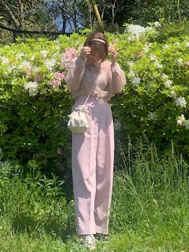 「ミニボブ」｜「アイテム（キャミソール）」を使った、く る み 🕊さん（レディース・156cm）の春コーディネート