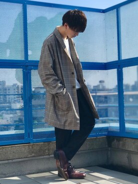 「ラップパンツ」｜「アイテム（その他アウター）」を使った、るいさん（メンズ・170cm）の春コーディネート