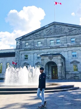 「roots（ルーツ）のアイテム」を使った、Deer jimmyさん（メンズ・177cm）の秋コーディネート