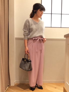 ルクールブラン博多店スタッフさん(レディース・156cm)の秋コーディネート