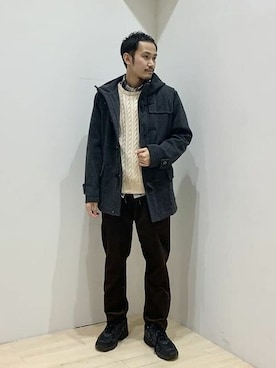 「BEAMS」｜「アイテム（ダッフルコート）」を使った、BEAMS HEART MENさん（メンズ・176cm）の冬コーディネート