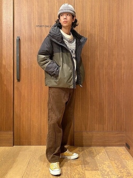 BEAMS HEART / 2トーン フード ブルゾンを使った人気ファッション 