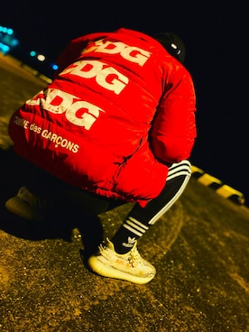 「COMME des GARCONS（コムデギャルソン）のアイテム（ダウンジャケット/コート）」を使った、natutututukiさん（メンズ・176cm）の冬コーディネート