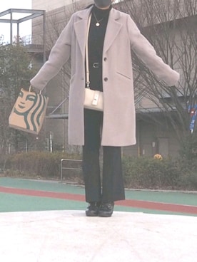 「お買い物」｜「アイテム（トレンチコート）」を使った、suiseiさん（レディース・156cm）の冬コーディネート