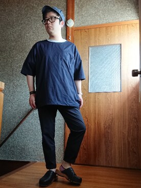 「ワークキャップ」｜「アイテム（アクセサリー）」を使った、和也さん（メンズ・160cm）の春コーディネート