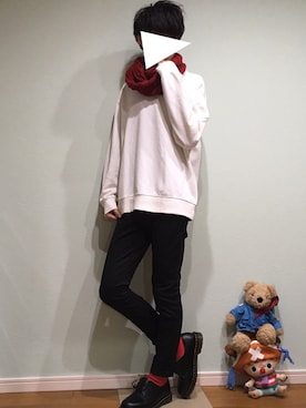「RAGEBLUE（レイジブルー）のアイテム（チノパンツ）」を使った、taiさん（メンズ・179cm）の冬コーディネート