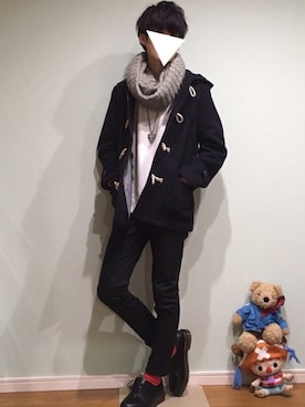 「RAGEBLUE（レイジブルー）のアイテム（チノパンツ）」を使った、taiさん（メンズ・179cm）の冬コーディネート