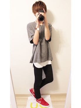 「RAGEBLUE（レイジブルー）のアイテム（チノパンツ）」を使った、taiさん（メンズ・179cm）の春コーディネート