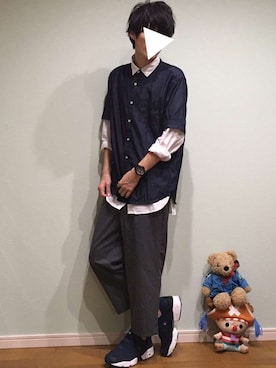 「WEGO（ウィゴー）のアイテム（スラックス）」を使った、taiさん（メンズ・178cm）の秋コーディネート