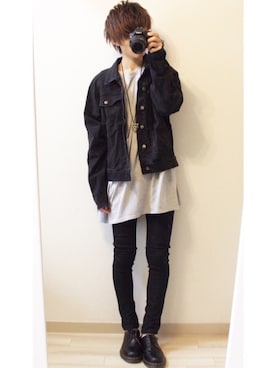 「WEGO（ウィゴー）のアイテム（デニムジャケット）」を使った、taiさん（メンズ・179cm）の秋コーディネート