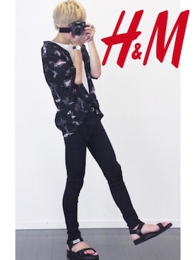 「H&M（エイチ・アンド・エム）のアイテム（シャツ/ブラウス）」を使った、taiさん（メンズ・179cm）の夏コーディネート