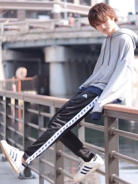 「KANGOL（カンゴール）のアイテム（パンツ）」を使った、taiさん（メンズ・179cm）の冬コーディネート