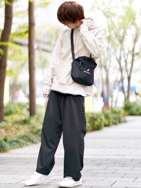 「KANGOL（カンゴール）のアイテム（バッグ）」を使った、taiさん（メンズ・179cm）の春コーディネート